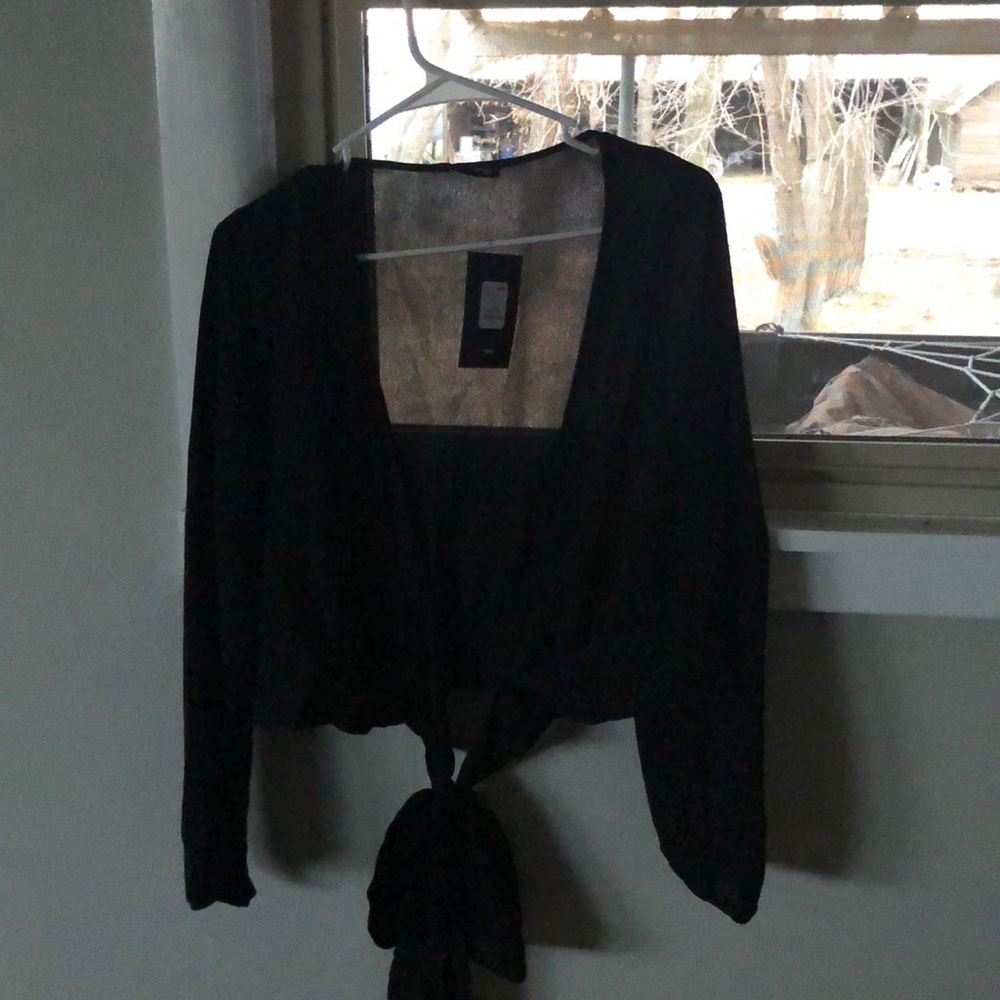 Fashion nova little white lies black top